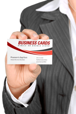 Custom printed business cards to scale