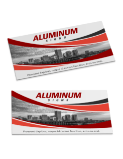 Custom printed aluminum sign - rectangular cut for road signs and parking lots