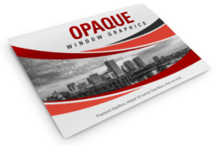 opaque adhesive window graphic light-blocking print