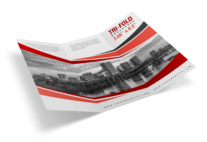 Custom printed tri-fold, professional folded brochure option