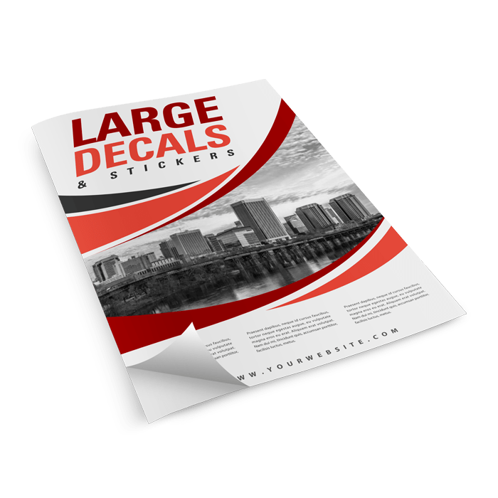 large custom printed vinyl stickers and decals rectangular or shape cut with optional lamination