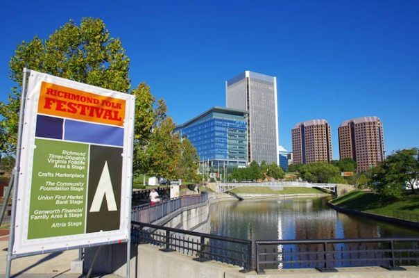 richmond folk festival directional banner