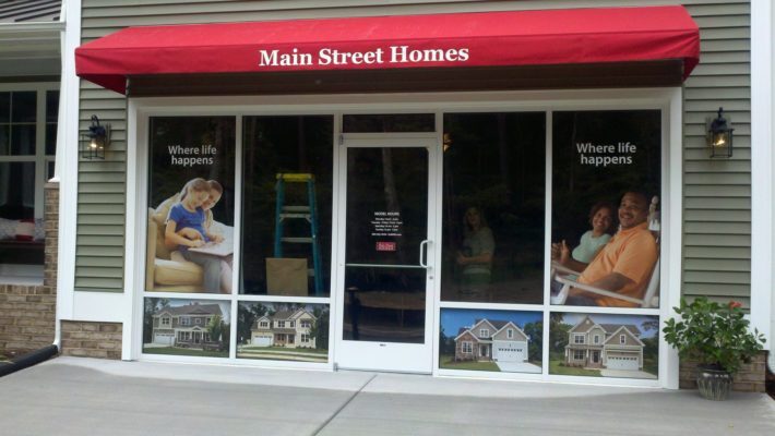main street homes storefront window decals