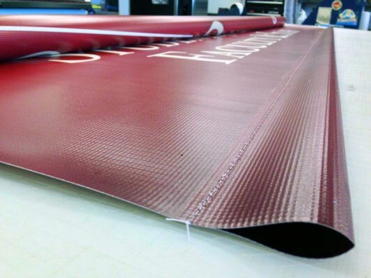 sewn pole pocket on banner
