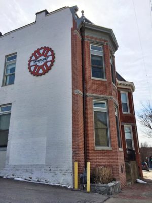 sprocket media works on side of building