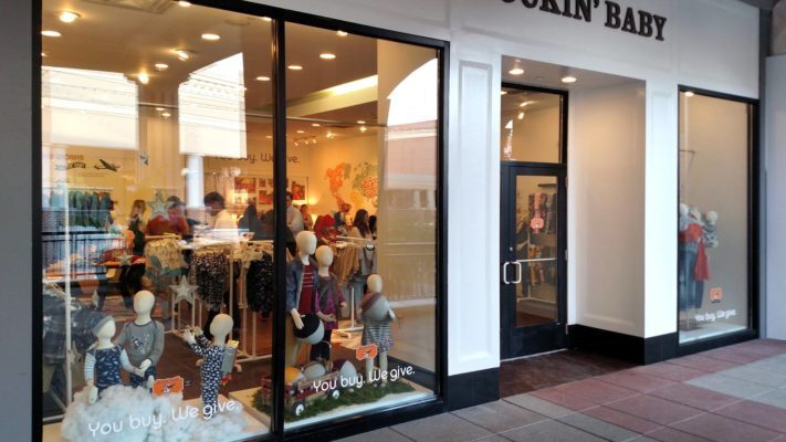 slogan decals on storefront windows