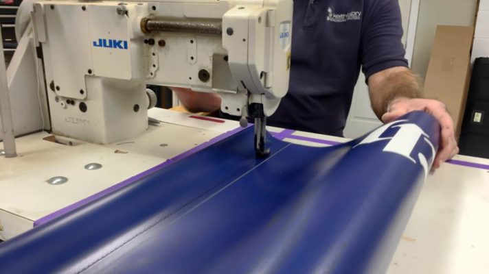 sewing pole pocket on banner