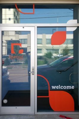 sprout door logo and branding decal