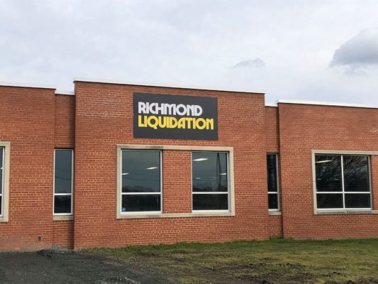 richmond liquidation building sign