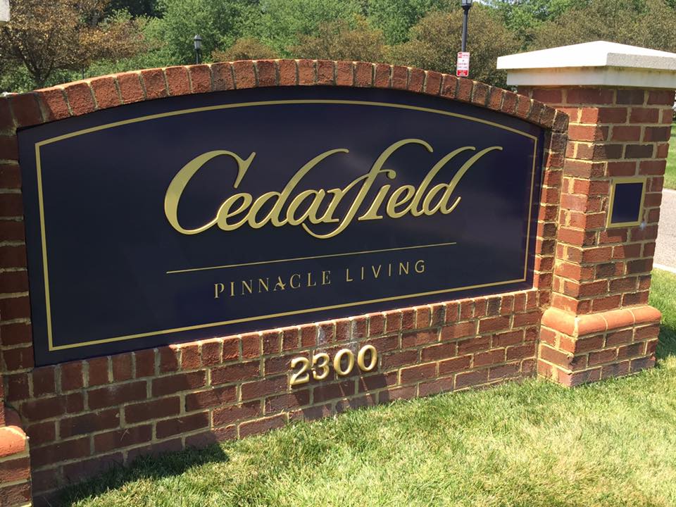 cedarfield monument sign text