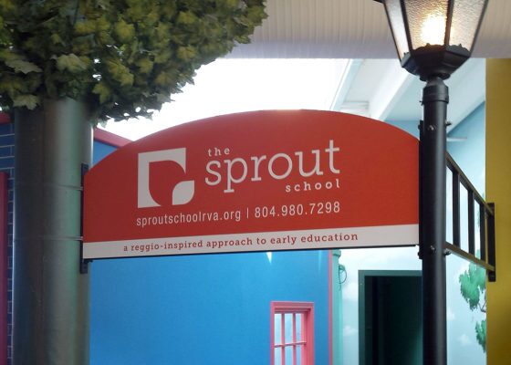 the sprout school sign