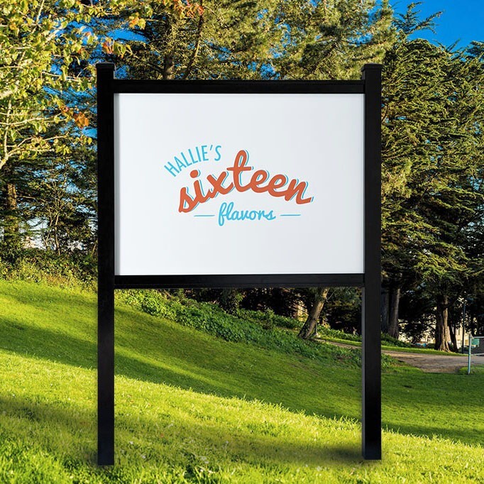 custom sign with post system