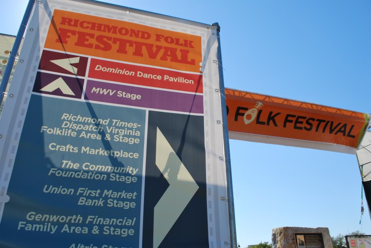 richmond folk festival directional banner