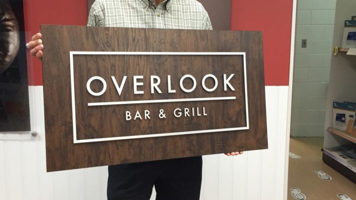 overlook rustic sign