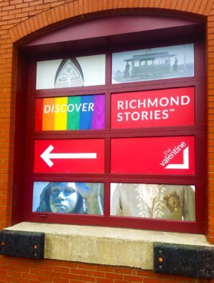 window decals for the valentine musuem