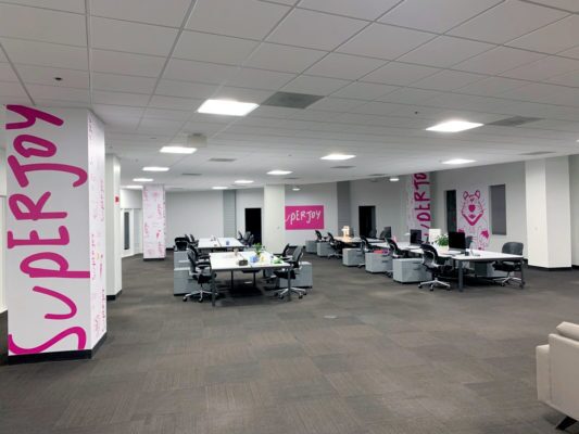 superjoy office branding decals