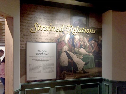 shape cut letters in museum