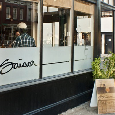 saison frosted vinyl window decal