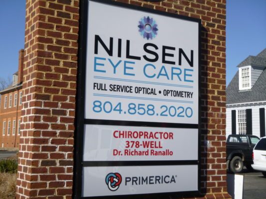 nilsen eye care monument sign display