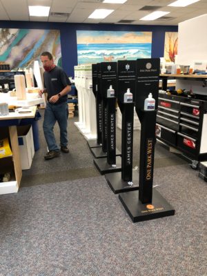 sanitizer pedestal sanistand custom branded