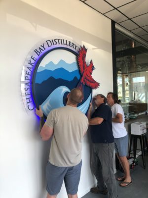 dimensional wall art for chesapeake bay distillery