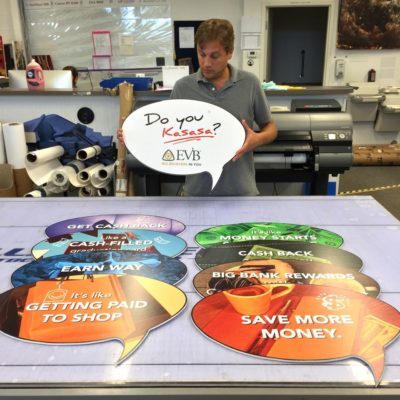 shape cut foam signs