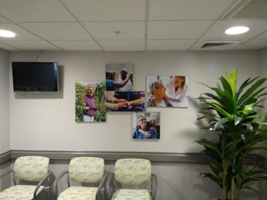 office lobby wall graphics