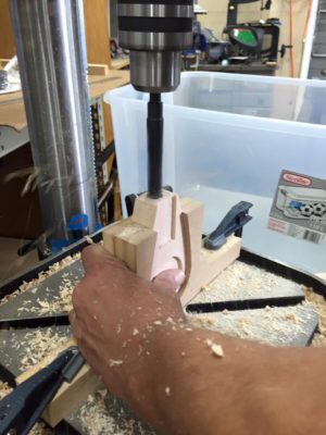 hole drilling in custom beer tap