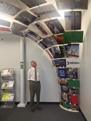 wave-like showroom display