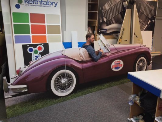 interactive car standee