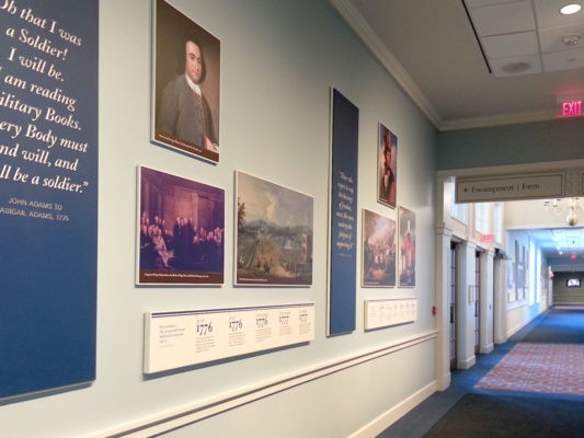 hung wall art display