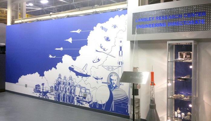 museum exhibit mural