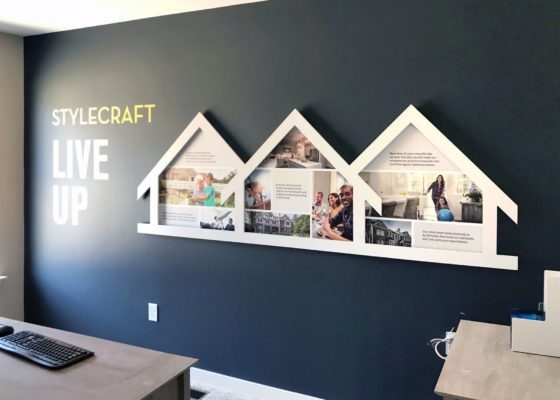 model home shape cut display