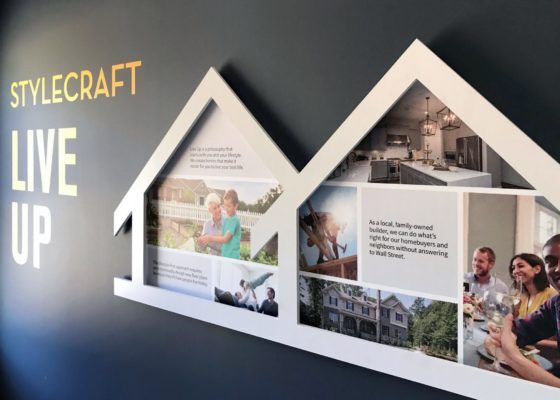 custom wall display for stylecraft