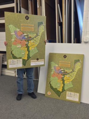 foam board prints map