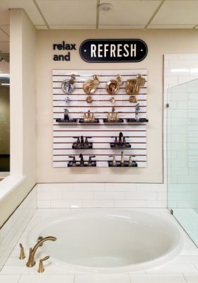 custom shower display