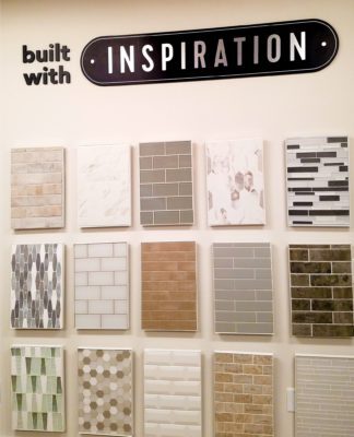 custom tile displays on wall