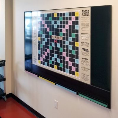 faux scrabble board game for display