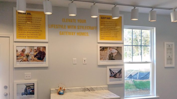 frame artwork for model home