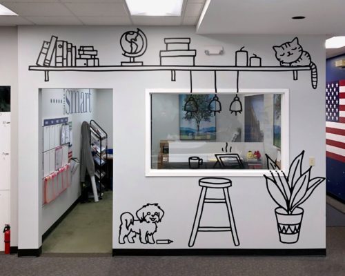 custom cut vinyl adhesive wall display