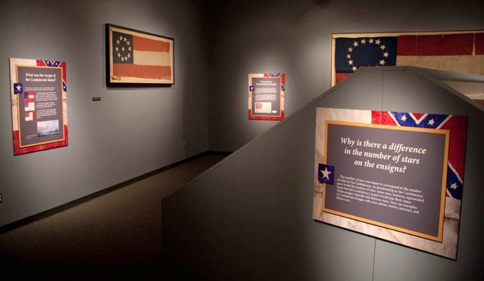 civil war wall display and informational panels