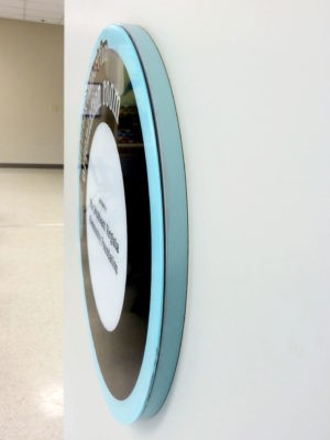 dimensional round signage