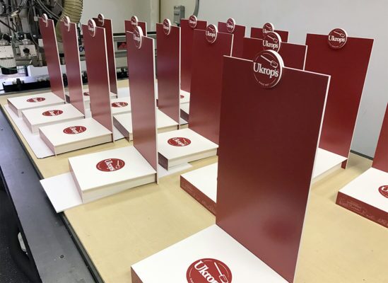 ukrops cake of the month display stands