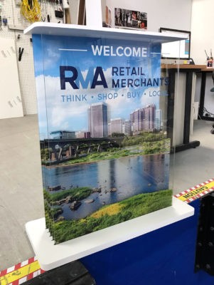 custom layered display stand