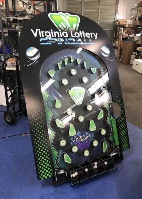 VA lottery spinball display side