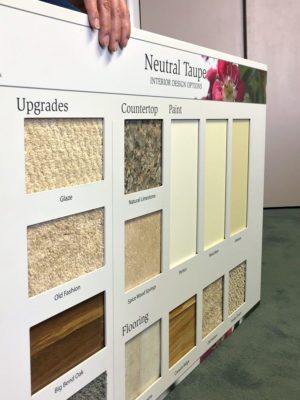 custom created interior design options board