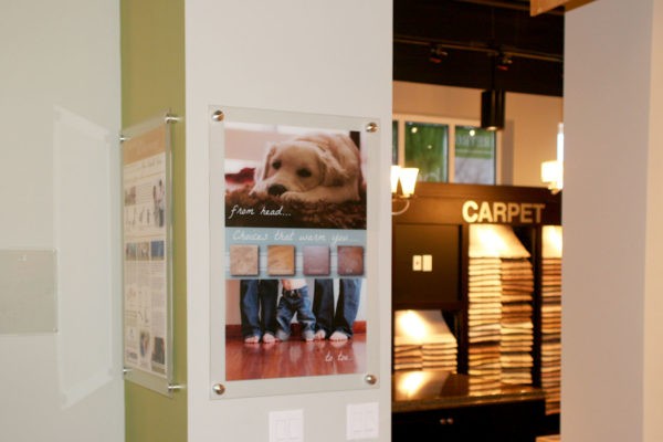 flooring acrylic panel with standoffs