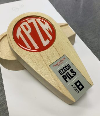 custom beer tap for trapezium brewing