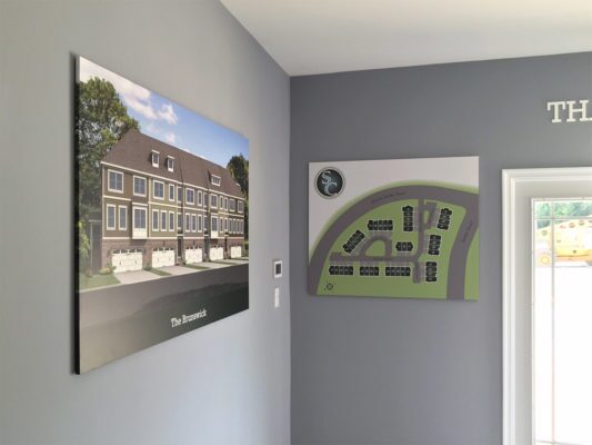 model home realty wall signage