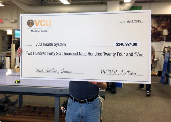 big check for VCU